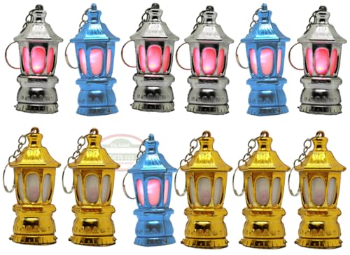 SOLUSTRE 40Pcs Keychain Lantern Portable Mini Led Keychain Light Palace Lights for Ramadan Decoration Clip-on Keyring Lamp for Camping Outdoor Activities Home Use Emergencies Gift
