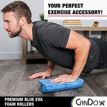 CanDo Blue Marble High Density EVA Foam Roller For Muscle Restoration, Massage Therapy, Sport Recovery, And Physical Therapy. 6" x 36", Half-Round (30-2210) - size: 6" X 36", style: Half Round