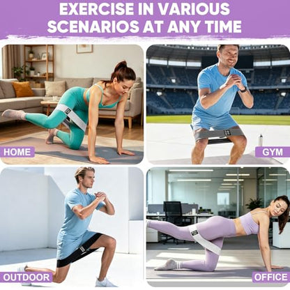 TEAWOO Resistance Bands Set for Working Out:Professional Exercise Bands | 3 PCS Professional Exercise Bands for Yoga, Pilates, Booty, Leg Training , Fabric Stretch Bands For Women Men Home Gym