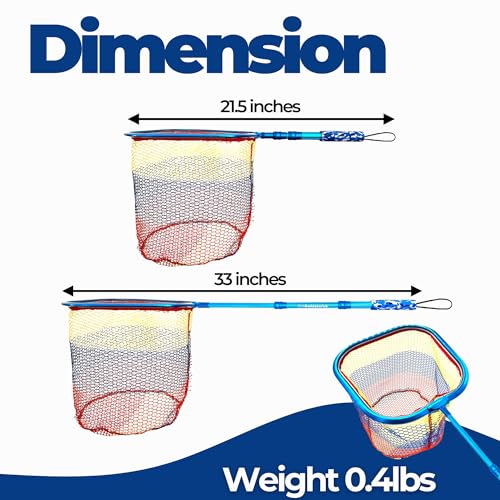 Kids Fishing Net - Extendable Telescopic Landing Net for Boy Girl Children Catching Small Fish Crab Shrimp Minnow Dragonfly Beach Pier Lake River Ocean - color: Style 3 (2 Pack, Blue + Green)