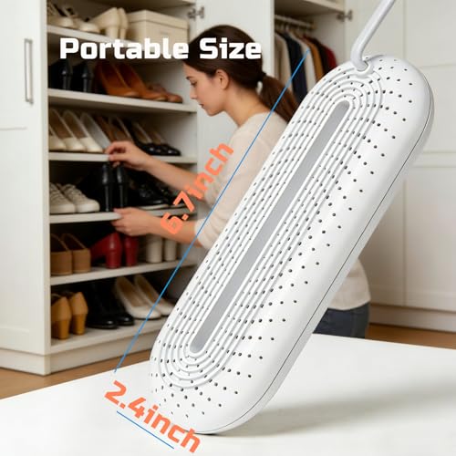 Electric Boot Dryer, Shoe Warmer with IC Controller, Footwear Travel Dryers Silent with 3/6/9 Hours Timer - color: Ivory