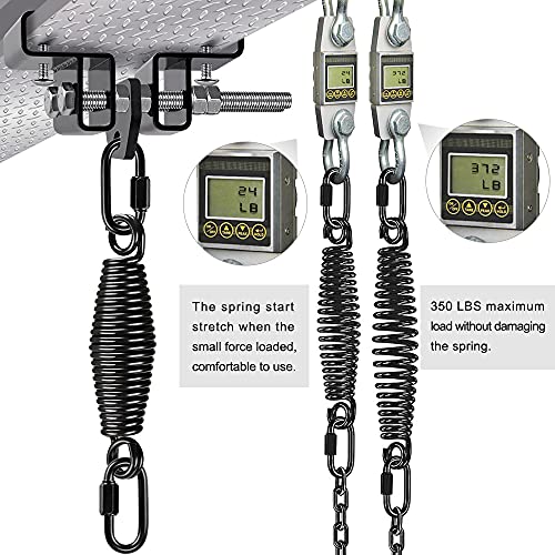 Dolibest Heavy Duty Steel Beam Hanger, Heavy Bag Mount, I Beam Heavy Bag Hanger with Spring for Boxing Muay Thai Training, 350Lbs Capacity