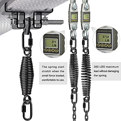 Dolibest Heavy Duty Steel Beam Hanger, Heavy Bag Mount, I Beam Heavy Bag Hanger with Spring for Boxing Muay Thai Training, 350Lbs Capacity