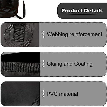 Collapsible Bucket with Handle, Lightweight Folding Water Container, Portable Collapsible Bucket for Fishing, Camping, Hiking, Backpacking, Outdoor Survival, Car Washing Black 20L - size: 20L