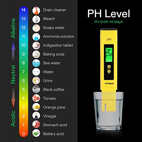 VIVOSUN DWC Hydroponic Growing System, 5-Gallon Deep Water Culture with VIVOSUN pH and TDS Meter Combo for Hydroponics, Pool and Aquarium