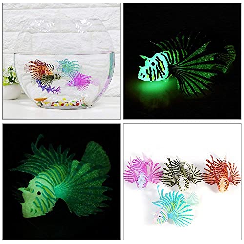 Yosoo Artificial Glowing Lion Fish Luminous Fake Fish Aquarium Fish Floating Ornament Simulation Fish for Fish Decoration (Red)