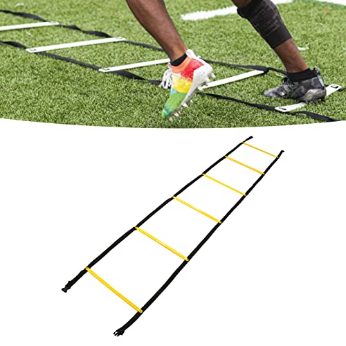 Speed Movement Training Ladder 2.6m | Fixed Rungs for Football/Basketball/Soccer Training | PP Material with Carry Bag | Improve Balance & Strength