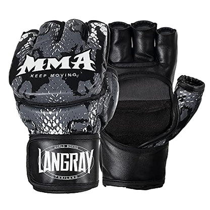 Punch Bag Training Gloves, LangRay MMA Grappling Gloves for Sparring Martial Arts Boxing Training for Adults and Kids - size: Medium, style: MMA