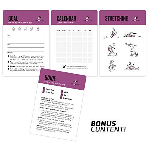 NewMe Fitness Pilates Workout Cards, Instructional Fitness Deck for Women & Men, Beginner Fitness Guide to Training Exercises at Home or Gym - style: Pilates