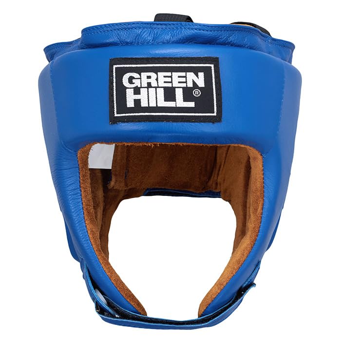 Boxing Headgear for Men & Women – MMA & Muay Thai Sparring Gear, Five Star AIBA-Approved Leather Head Guard - color: Blue