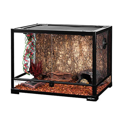 REPTI ZOO Large 34 Gallon Reptile Glass Tank,Front Opening Double Hinge Door 24" x 18" x 18", Screen Ventilation Terrarium (Backgrounds not Include) - size: 24" x 18" x 18"