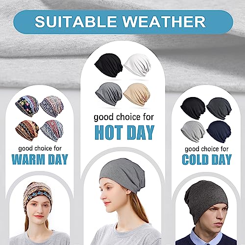 Cotton Slouchy Beanie Hip-Hop Soft Lightweight Running Beanie Adult Skull Hats Cap for Men Women - color: Closetop-d
