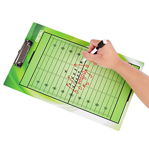BETTERLINE Football Coaching Board Double Sided Dry Erase Clipboard Sports | American Coaches 2 Erasable Pens Sports Strategy Tool Dry Erase Coaching Board Team Practice Essential Sports Tool