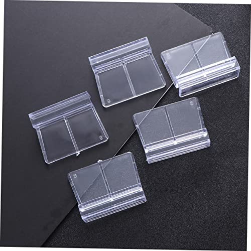 POPETPOP 2sets Fish Tank Cover Holders Aquarium Support Frame Plastic 5-6mm Glass Tank Secure Fit 20pcs*2