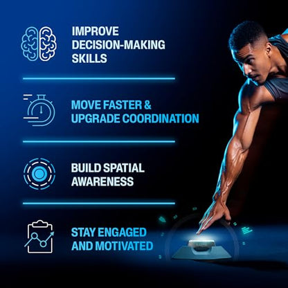 BlazePod Soccer Reaction Training Kit – 4 Smart Light Pods for Speed, Ball Control & Game IQ – Football Reflex Training for Players & Coaches – App Access Included - color: 4 Pods