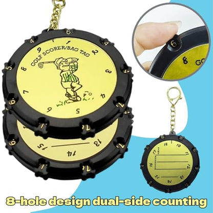 2Pcs 18 Holes Golf Shot Counter Compact Stroke Score Counter Score Keeper with Clear Digital Wheel for Golf Practice and Tournament Use