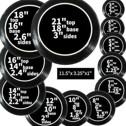18 Inch (16.3 Inch Base), Black | Case of 2, Plant Saucer - size: 18" (16.3" base)