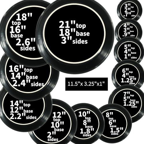 Saucers, Black, 14 Inch case of 2 Plant Saucer, Black | Polypropylene, Heavy Duty Indoor/Outdoor, Drip Pan & Tray, Collects Excess Water, Made in USA - size: 14" (12.14" base)