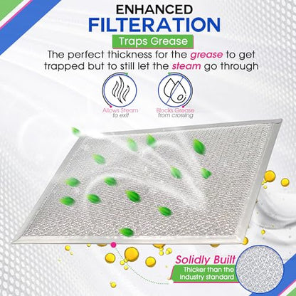 Stove Vent Filter 10.5x8.75" 97006931 Fits Nutone Broan Range Hood Filter | Replacement BP29 Hood Vent Filter for Oven Overhead Exhaust Fan - Aluminum Mesh Grease Screen Filters Kitchen Air (2-Pack)