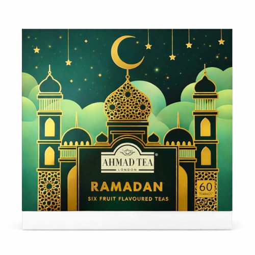 Ahmad Tea - Ramadan Gift Box, 60 Teabags, Fruitytea Assorted Black and Green Tea Selection (Fruity)
