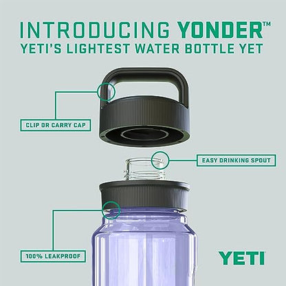 YETI Yonder Water Bottle with Yonder Chug Cap, Lightweight, Leakproof and BPA-Free - color: Cosmic Lilac, style: 34oz