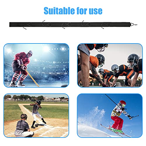 Hockey Hanger Portable Hanging Dryig Rack Hockey Gifts for Home and Outdoor Using in Ice Hockey Skating Football Camping Fishing 5 Hooks (Black) - color: Black