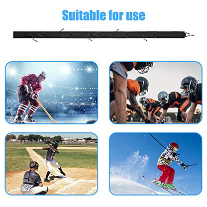 2Pcs Hockey Hanger Portable Hanging Dryig Rack Hockey Gifts for Home and Outdoor Using in Ice Hockey Skating Football Camping Fishing 5 Hooks - color: Black X2pcs
