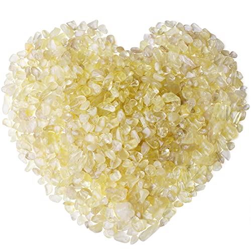 0.55lb Citrine Crystals Quartz Tumbled Stones Chips Stone Crushed Crystal Natural Irregular Polished Rocks Gem Gravel Home Decoration Aquarium Tank Succulent Plants Vase Filler Landscape Bottom 250G - color: Yellow - Citrine, size: 0.55 Pound