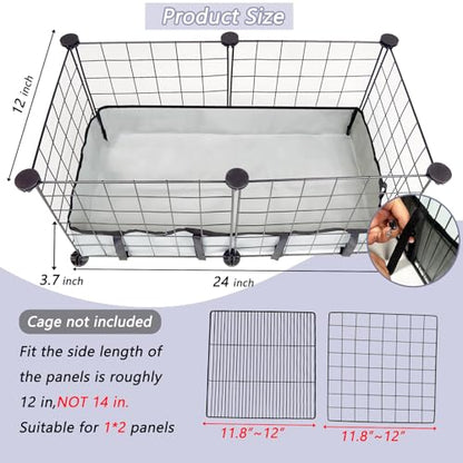 DZWLKJ Guinea Pig Cage Liner Tarp Bottom Waterproof and Washable Base Also for Rabbits, Bunny, Chinchesillas, Hedgehog, Ferrets and Other Small Animals(12x24 inches) - size: C&C C&C 1x2(12x24 inches)