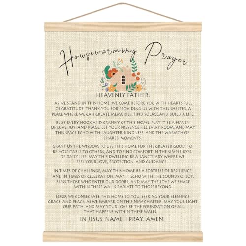 Boat Wades Housewarming Prayer Christian Wall Art Hanger Frame 12x16In - color: Housewarming Prayer