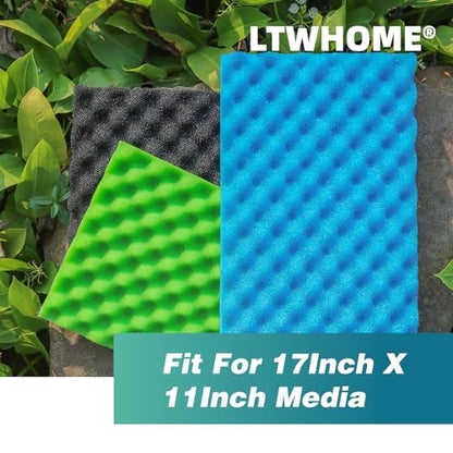 Fish Pond Foam Filter Sponge Set 17" X 11" Media (Pack of 3 Sets)