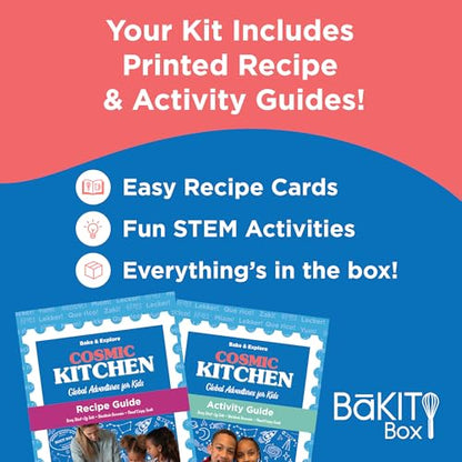 BāKIT Box Berry Blast-Off Tarts Baking Kit, STEM Rocket Activity + DIY Jam Pastries, Printed Recipe & Activity Guides, Great Gift for Boys & Girls - color: Berry Blast-Off Tarts