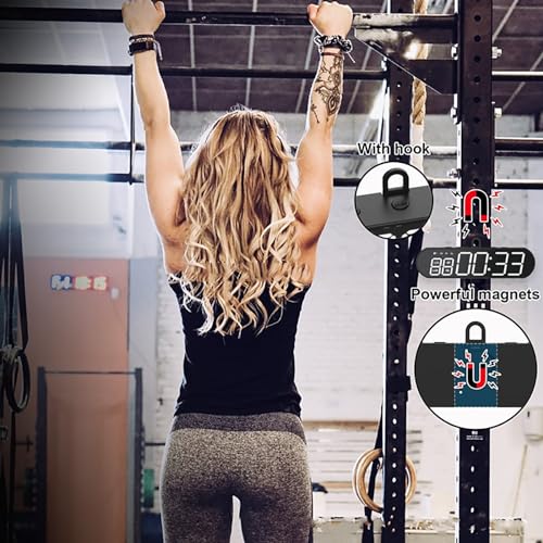 McbeAn Digit LED Gym Timer, Sports Electronic Clock, Boxing Interval Timer, Magnetic Design On The Back, 1000 MAh Large Capacity Battery, Compact and Portable, for Home Gym Fitness Exercise Workout