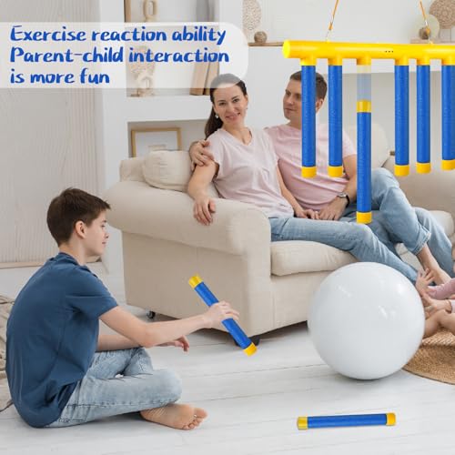 ATG Reflex Drop Sticks Challenge Game with Remote Control - 3 Adjustable Speed Modes Hand-Eye Coordination & Reaction Training Toy, Fun Catch Falling Sticks Game for Kids, Adults