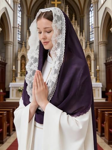 Leimandy Infinity Chapel Veil Hijab Scarf Head Wrap for Muslim V96 - color: Purple