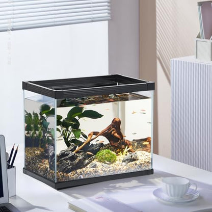 Ultra Clear Glass Aquarium Thickened Large Fish Tank -Suitable for High-end Fish Enthusiasts (5.5 Gallon, Tank) - size: 5.5 Gallon