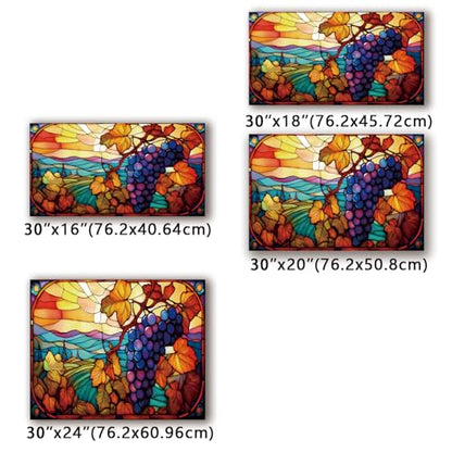 LMSDYSHU Mosaic Grapes Tempered Glass Backsplash for Kitchen Stove 30"x16" | One Piece Oven & Range Backsplash, Heat Resistant & Easy to Clean - color: Mosaic Grapes, size: 30"L x 16"W