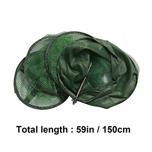 DECHOUS Foldable Mesh Fishing Net Portable Fish Protection Gear Quick-Dry Fish Net for Freshwater and Saltwater Fishing (150x25cm)