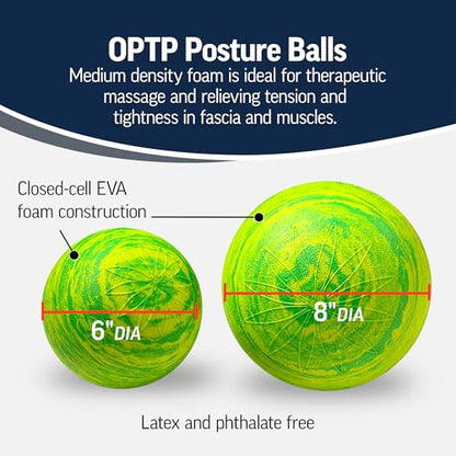 OPTP Posture Ball - Foam Roller Balls for Massage, Physical Therapy, Exercise and Fitness — Mobility Ball to Release Muscle Tension and Improve Alignment (6-Inch) - size: 6-Inch