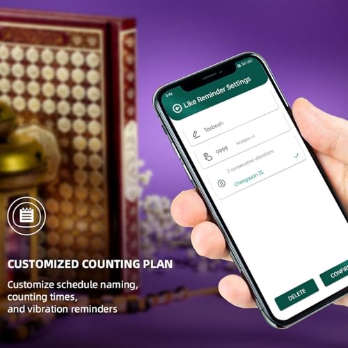 LICAEVEY Smart Tasbih Counter Ring, APP Reminder Digital Display Muslim Islamic Prayer Ring for with Intuitive Counting Experience, Enhanced User Interface