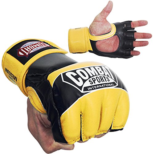 Combat Sports Pro Style Grappling MMA Gloves - color: Red, size: Youth Medium