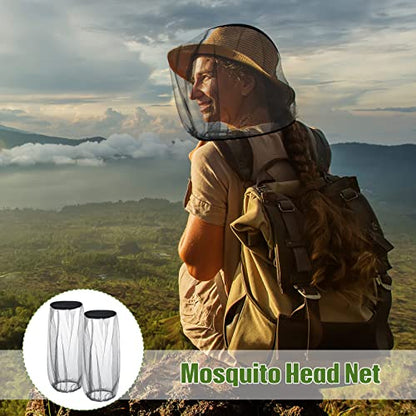 18 Pcs Mosquito Head Net Black Mosquito Mesh Net Face Neck Fly Netting Hood Protecting Net Cover Wearable Mosquito Face Net for Bugs Insect Mosquito Net Hat for Outdoor Hiking Camping Walking