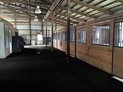 American Floor Mats - Heavy Duty Stall Tiles - Stable/Horse Tiles - Thick, Durable Rubber Flooring Solid Black 1 Corner Tile 3/4" Thick - size: 24"L x 24"W x 0.8"Th