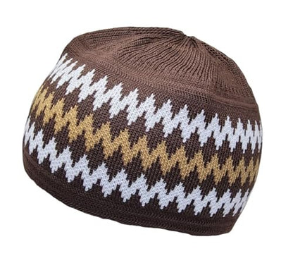 Set 4 Kufi Hat for Men Muslim AMN-225 Beanie Skull Cap Islam Taqiyah Takke Gift - color: Color Set 1