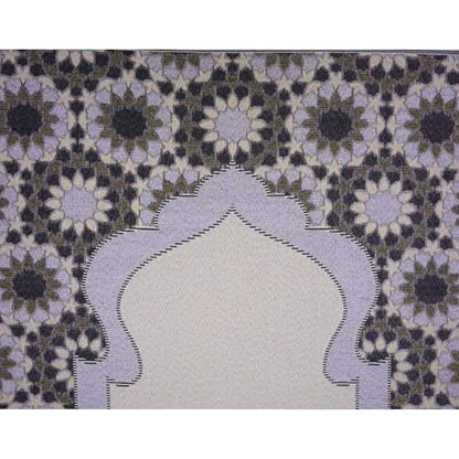 Modefa Turkish Travel Prayer Mat - Muslim Prayer Rug - Thin Woven Cotton Traditional Janamaz Sejjadah for Men Women - Prayer Matt Islam Praying Mat Stargazer (Purple) - color: Purple
