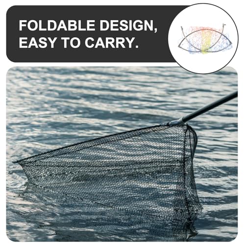Alipis Fishing Catching Net Replacement Head 40cm Stainless Steel Sturdy Mesh Basket Portable Fishing Tool for Outdoor Fish Landing and Catching