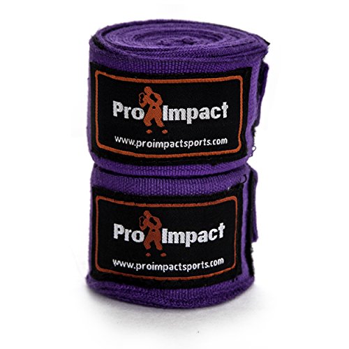 180 Inch Mexican Style Boxing Hand Wraps – Stretchable Wrist & Knuckle Support for MMA, Muay Thai, Kickboxing, Heavy Bag & Combat Training – Men & Women - color: Purple