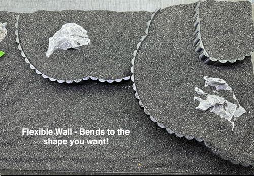 Flexible Wall | Aquarium Substrate Divider 3 Pack | Aquarium Gravel Divider | Separate Gravel in Aquarium or Terrarium | Flexible Wall 3 Sizes Aquarium Decoration, Black