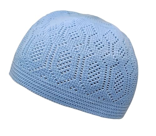 Set 5 Color Muslim Prayer Hat Men Skull Cap AMN-393 Beanie Islam Kufi Peci Hat Crochet Takke Eid Ramadan Gift