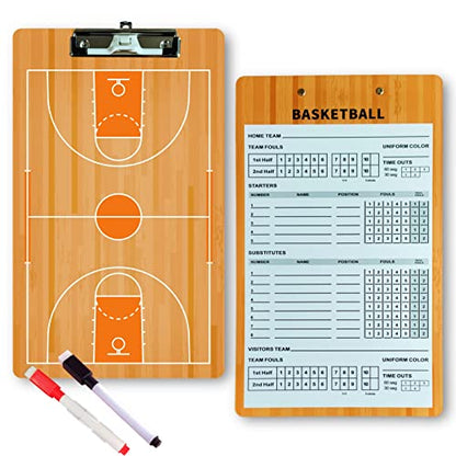 Basketball Clipboard Dry Erase for Coach,Basketball Coaches Clipboard,Clipboard for Coaches,Dry Erase Double-Sided Basketball Clipboard for Coaching - color: Basketball-3